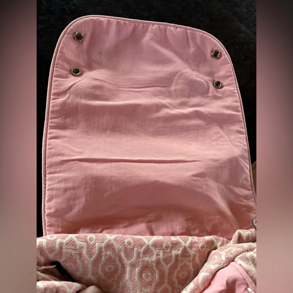 Petunia Pickle Bottom Pastel Pink Boxy Backpack Baby Diaper Travel Bag Chenille